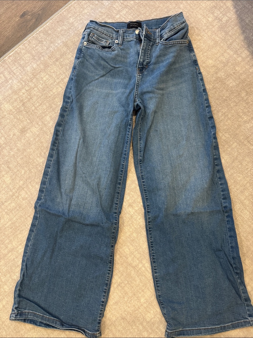Banana Republic Light Blue High-Rise Wide-Leg Jeans